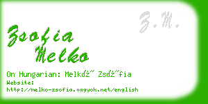 zsofia melko business card